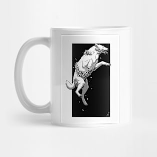 Body horror wolf - flowers Mug